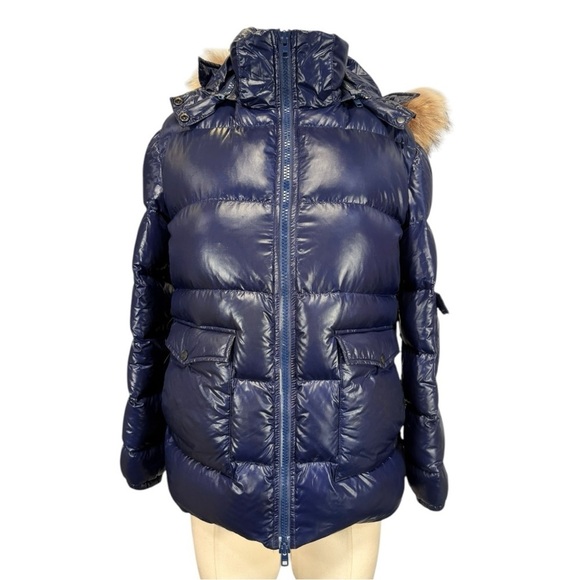 Etienne Marcel Puffer Jacket With Fur Trim Size Large - Picture 1 of 10
